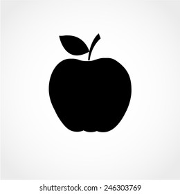 Apple Icon Isolated on White Background