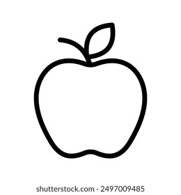 Icono de Apple aislado en color de fondo blanco editable