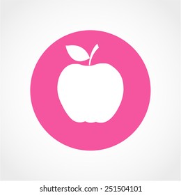 Apple Icon Isolated on White Background
