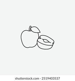 Apple icon isolated on white background