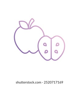 Apple icon isolated on a white background. Vector illustration.