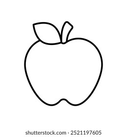 Apple icon isolated on a white background. Vector illustration.