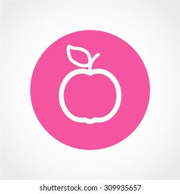 Apple Icon Isolated on White Background
