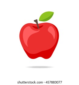 Apple icon isolated on the white background. Vector illustration.