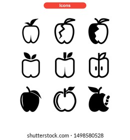 apple icon isolated sign symbol vector illustration - Collection of high quality black style vector icons
