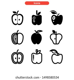 apple icon isolated sign symbol vector illustration - Collection of high quality black style vector icons
