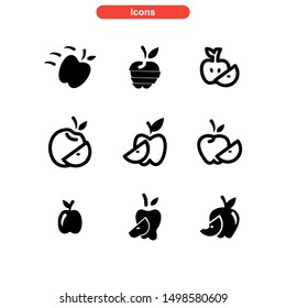 apple icon isolated sign symbol vector illustration - Collection of high quality black style vector icons
