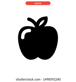 apple icon isolated sign symbol vector illustration - high quality black style vector icons
