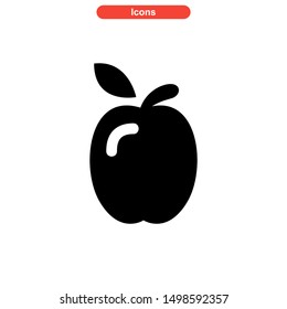apple icon isolated sign symbol vector illustration - high quality black style vector icons
