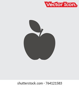 Apple icon isolated sign symbol and flat style for app, web and digital design. Vector illustration.