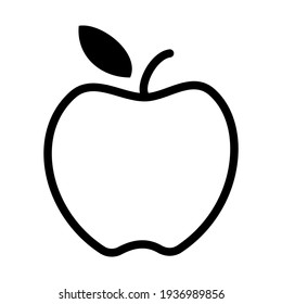Apple icon isolated vector illustration. High quality black style vector icon