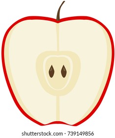 apple icon, isolated vector illustration on white background