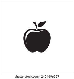 Icono de Apple aislado vector sobre fondo blanco.