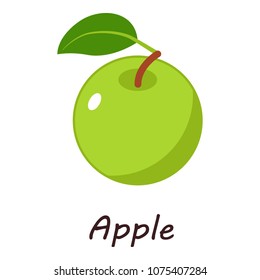 Apple icon. Isometric illustration of apple vector icon for web