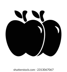 icono de manzana, vector de jugo, ilustración de frutas