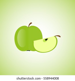 Apple icon for the label and packaging. The whole and the part.