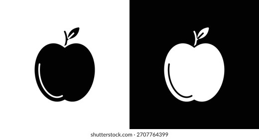 Apple-Symbol Linie Kunst bearbeitbare Strich und solide Sammlung für App-Design
