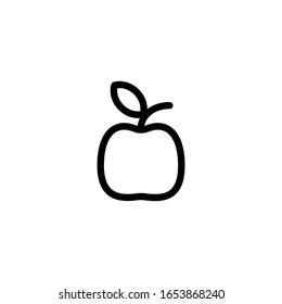 Apfelsymbol. Liniendesign-Vorlage. Vektorillustration