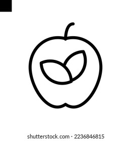 apple icon line style vector
