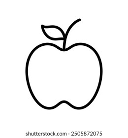 Apfelsymbol Linie Vektordesign im trendigen Stil
