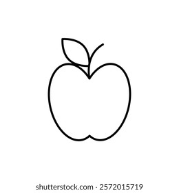 Apple icon in liner stroke style