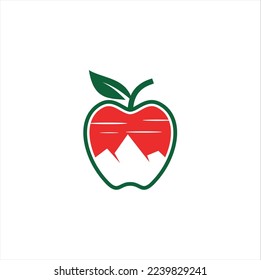 Apple icon logo. Apple abstract vector illustration design icon logo template.