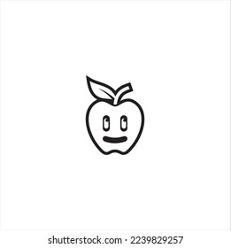 Apple icon logo. Apple abstract vector illustration design icon logo template.
