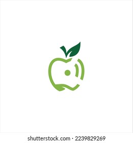 Logo del icono de Apple. Plantilla de logotipo del icono de diseño de ilustraciones vectoriales abstractas de Apple.