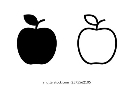 Apple icon logo design. Apple sign and symbols for web design.