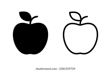 Apple icon logo design. Apple sign and symbols for web design.