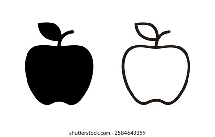 Apple icon logo design. Apple sign and symbols for web design.