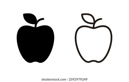 Apple icon logo design. Apple sign and symbols for web design.