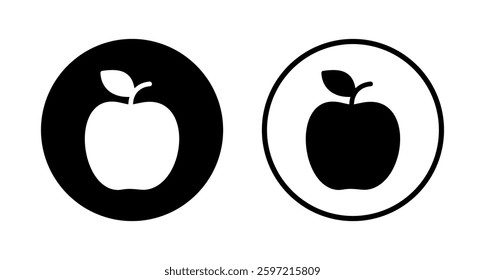 Apple icon logo design. Apple sign and symbols for web design.