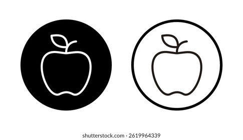 Apple icon logo design. Apple sign and symbols for web design.