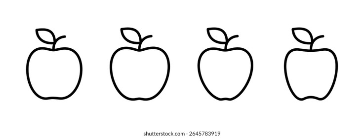 Apple icon logo design. Apple sign and symbols for web design.