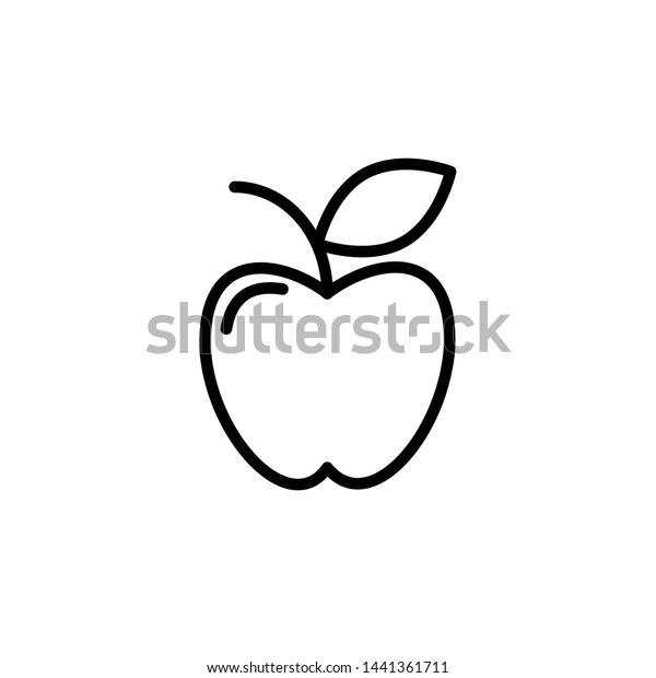 Apple Icon Logo Design Template Stock Vector Royalty Free 1441361711