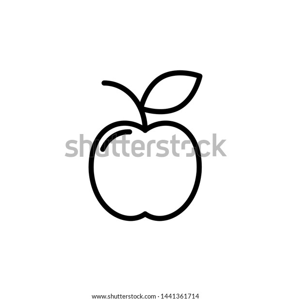 Apple Icon Logo Design Template Stock Vector Royalty Free 1441361714