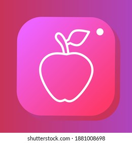 Apple icon logo element sign vector in red mobile app