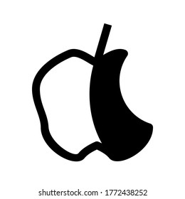 Apfelsymbol oder Logo einzeln auf Zeichen, Vektorgrafik - hochwertige Vektorsymbole in schwarzem Stil
