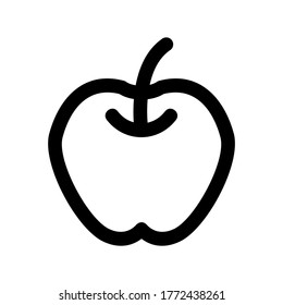 icono de manzana o logotipo símbolo de signo aislado ilustración vectorial - iconos vectoriales de estilo negro de alta calidad
