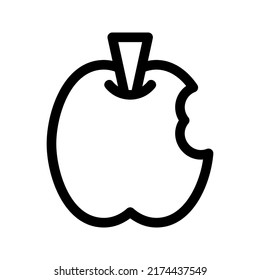 Apfelsymbol oder Logo einzeln auf Zeichen, Vektorgrafik - hochwertige Vektorsymbole in schwarzem Stil

