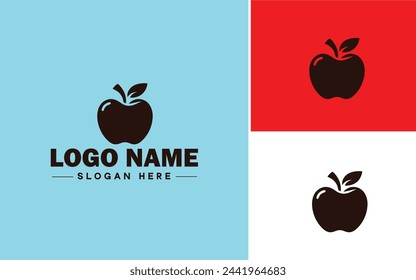 Apple icon logo vector art graphics for business brand icon apple fruits fresh logo template