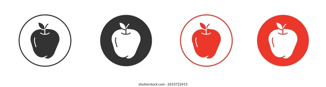 Apple icon for logo, vector sign symbol for design