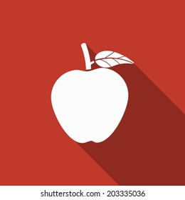 apple icon with long shadow