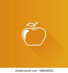 Apple icon in Metro user interface color style. Food fruit healthy lifestyle