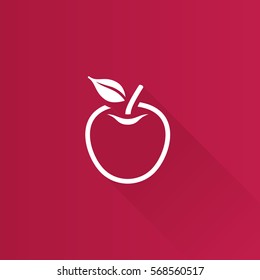 Apple icon in Metro user interface color style. Food fruit healthy lifestyle