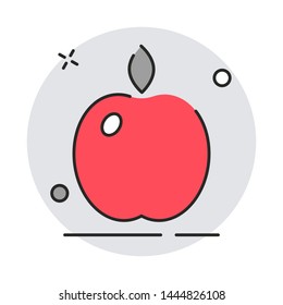 Apple icon. Modern flat design style. Vector simple illustration icon for web site page, marketing, mobile app, design element on white background