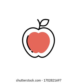 apple icon modern style vector illustration. isolated on white background