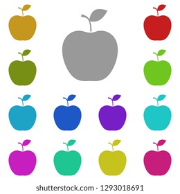 The Apple icon in multi color. Simple glyph, flat vector of gym, sport icons for UI and UX, website or mobile application
