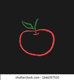 Apple icon on black background.